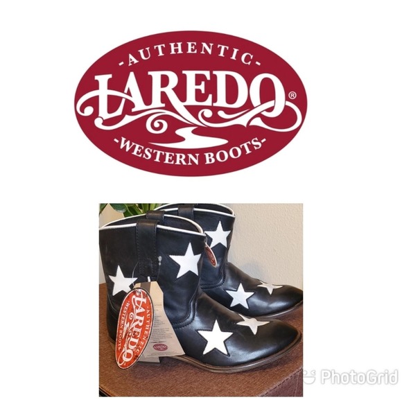Laredo Shoes - LAREDO Star Girl Women's Western Ankle boots, size 8.5